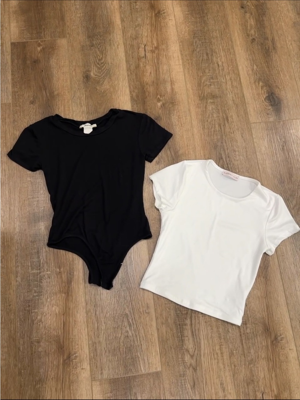 Black and White Basic Short Sleeve Tops Bundle